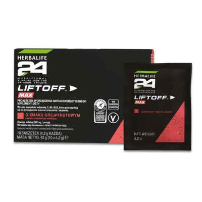 H24 LiftOff Max o smaku grejpfrutowym 10 saszetek x 4,2g H24 LiftOff Max o smaku grejpfrutowym 10 saszetek x 4,2g