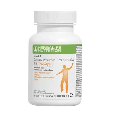 Herbalife F2 dla Mężczyn - witaminy i minerały 60 tabletek Herbalife F2 dla Mężczyn - witaminy i minerały 60 tabletek