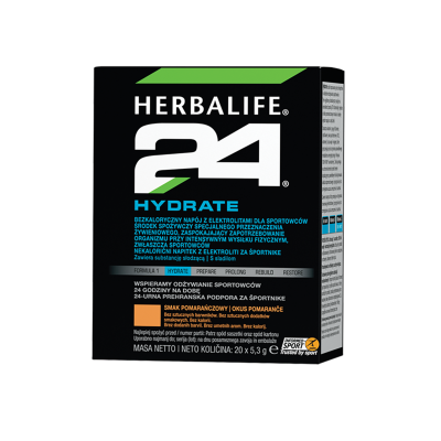Herbalife H24 Hydrate Napój o smaku pomarańczowym 20 saszetek Herbalife H24 Hydrate Napój o smaku pomarańczowym 20 saszetek